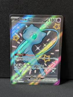 Pokemon TCG S&V Paldean Fates Mew EX Ultra Rare Holo Card 216/091 - Image 2