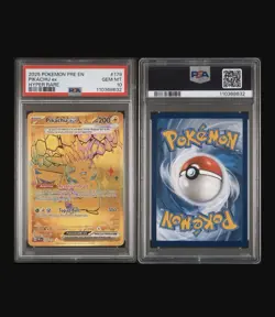 PSA 10 Pokemon Prismatic Evolutions Pikachu Hyper Rare GOLD #179 - Image 1