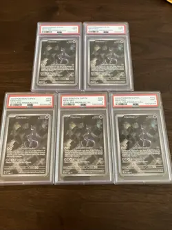LOT OF (5) 2023 POKEMON SVP EN-SV BLACK STAR PROMO #052 MEWTWO 151 PSA 9 - Image 1