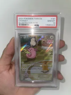 Chansey 187/167 - Illustration Rare Twilight Masquerade Pokemon PSA 10 GEM MINT - Image 2