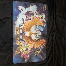 New Shining Legends Collection Playmat Play Mat TCG CCG HO OH Lugia Mew Pokemon - Image 1
