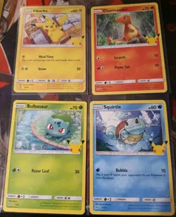 Pikachu Charmander Squirtle Bulbasaur Pokemon 25th Celebrations McDonalds Kanto - Image 1
