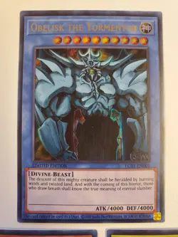 Legendary Collection 1 Yugioh Egyptian God Card Set Ra Obelisk Slifer LC01 Mint - Image 2
