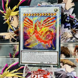 Yugioh Crimson Dragon RA04-EN061 Platinum Secret Rare 1st Ed Near Mint - Image 1