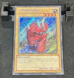 Sabersaurus LCJW-EN143 Secret Rare 1st Edition Holo Yu-Gi-Oh! LP - Image 1