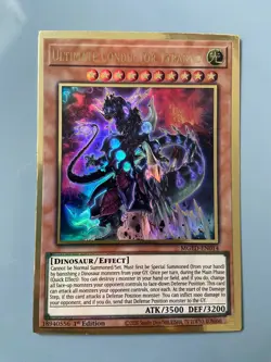Ultimate Conductor Tyranno - Gold Rare 1st Edition MGED-EN014 Yugioh - Image 1