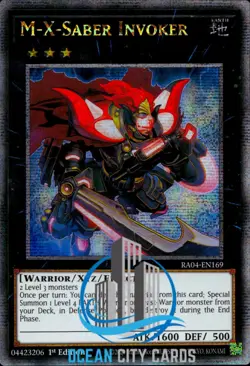 Yugioh RA04-EN169 M-X Saber Invoker Quarter Century Secret Rare 1st Ed - Image 1
