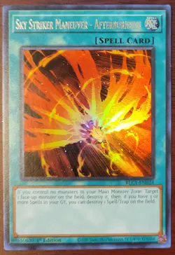 YuGiOh Sky Striker Maneuver - Afterburners! BLC1-EN024 UR (Silver) 1st Ed NM - Image 1