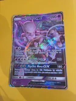 JUMBO Pokemon Card Mewtwo GX SM196 Detective Pikachu Oversized Promo Holo - Image 1