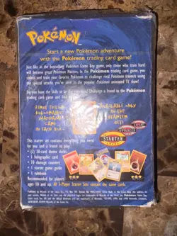 Rare Vintage 1999 POKEMON CARD BASE SET 2 PLAYER STARTER DECK FACTORY SEALED! 742818060578 - Image 4