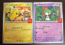 Pikachu 020/M-P and Ralts 021/M-P McDonald's Promo 2025 Pokemon Card Japanese - Image 1