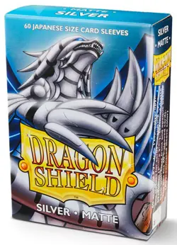 60 DRAGON SHIELD JAPANESE SILVER MATTE Card Sleeve Deck Protector Small AT-11108 - Image 3