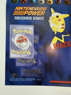 Vintage Nintendo Power Magazine Pokemon Trading Card Game Play-Mat Poster 1999 - Image 2