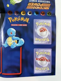 Vintage Nintendo Power Magazine Pokemon Trading Card Game Play-Mat Poster 1999 - Image 3