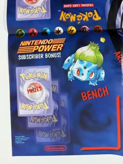 Vintage Nintendo Power Magazine Pokemon Trading Card Game Play-Mat Poster 1999 - Image 4