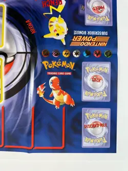 Vintage Nintendo Power Magazine Pokemon Trading Card Game Play-Mat Poster 1999 - Image 5