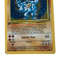 1st Ed. Machamp Holo RARE 8/102 Original Base Set 1999 WoTC Pokemon TCG Card - Image 4