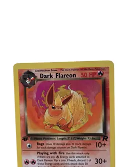 1st Edition Dark Flareon 35/82 Team Rocket 1999 Vintage WoTC Pokemon TCG Card - Image 3