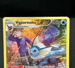 Pokemon TCG Card Vaporeon TG02 Ultra Rare Brilliant Stars Trainer Gallery - E-7 - Image 2