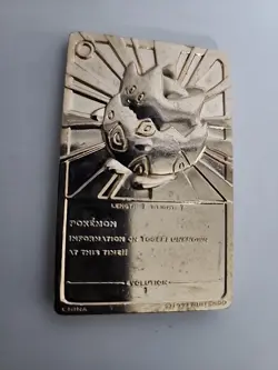 Pokemon Togepi Burger King Gold Plated Trading Card and Pokeball Vintage 1999 - Image 5