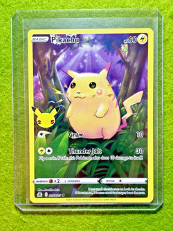 POKEMON CARD Pikachu CELEBRATIONS FULL ART 2021 Pokemon PIKACHU Card TCG CCG Art - Image 1