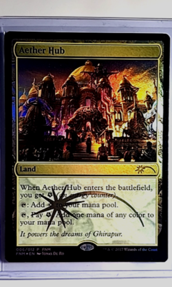 2017 MTG Magic The Gathering FNM Friday Night Magic Promo Foil #6 Aether Hub LP - Image 1