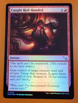 1x Caught Red-Handed | FOIL | Murders at Karlov Manor | MTG Magic Cards - Image 1