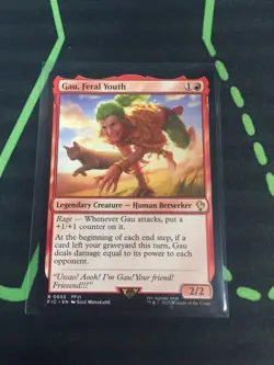 MTG Magic The Gathering Gau, Feral Youth FIC Rare Final Fantasy Red Commander - Image 1