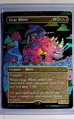 2022 MTG Magic The Gathering SLD Secret Lair Drop 30th Foil #2014 Siege Rhino - Image 1