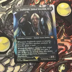 Sephiroth, Fabled Soldier Borderless Foil, MTG Single, FIN 0317 Mythic Near Mint - Image 1