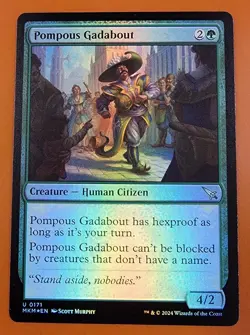 1x Pompous Gadabout | FOIL | Murders at Karlov Manor | MTG Magic Cards - Image 1
