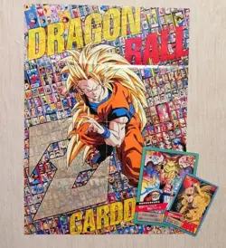 Dragon Ball Carddass Jumbo Card Poster Rare Spring 1995 Transformers Perks - Image 1
