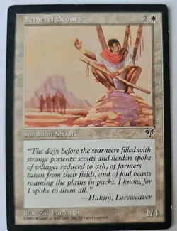 MTG Magic The Gathering Card Femeref Scouts Summon Scouts White Mirage 1996 - Image 1