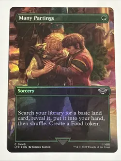 MTG Lord of the Rings Many Partings Borderless Foil 0445 NM - Image 1