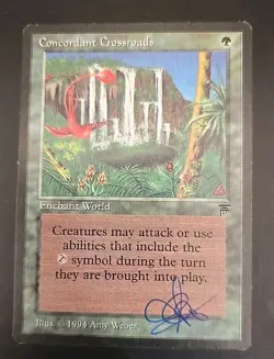 Concordant Crossroads Signed By Artist, Amy Weber MTG Legends 1994 - Image 1
