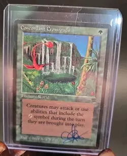 Concordant Crossroads Signed By Artist, Amy Weber MTG Legends 1994 - Image 3