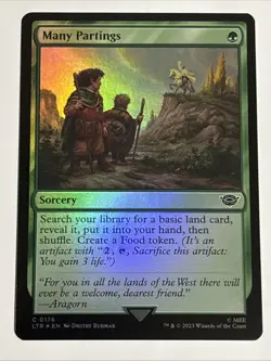 MTG Lord of the Rings Many Partings Foil 0176 NM - Image 1