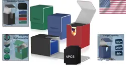 Classic 4 Pack Leather Card Deck Box - Perfect for MTG & TCG Collections - Image 2