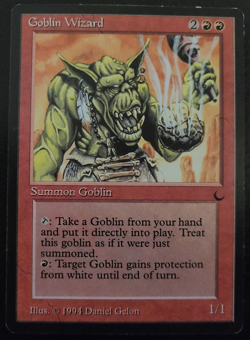 MTG Goblin Wizard (Moderately Played) The Dark 1994 - Rare - (MP) - Image 1