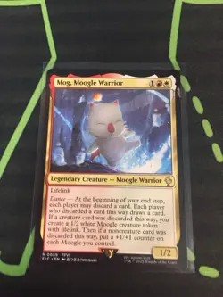 MTG Magic The Gathering Mog, Moogle Warrior FIC Rare Final Fantasy Boros - Image 1