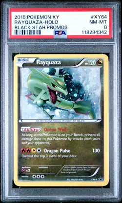 2015 POKEMON XY BLACK STAR PROMOS RAYQUAZA #XY64 HOLO PSA 8 NM #118284342 - Image 1
