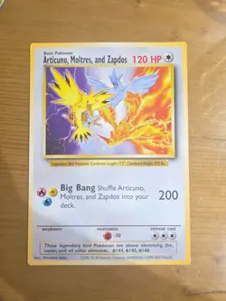 POKEMON~ARTICUNO, MOLTRES, AND ZAPDOS~JUMBO~PROMO Pokemon Nintendo - Image 1