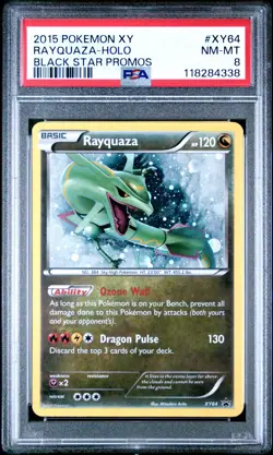 2015 POKEMON XY BLACK STAR PROMOS RAYQUAZA #XY64 HOLO PSA 8 NM #118284338 - Image 1
