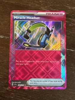 2024 Pokemon Surging Sparks #183/191 Miracle Headset Holo Rare Mint - Image 3