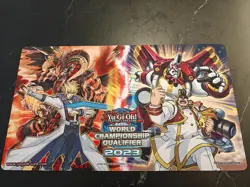 Yugioh Official Jack Atlas & Gong Strong NA Exclusive Win-A-Mat Playmat - Image 1