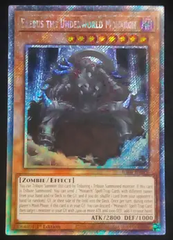 YuGiOh! Erebus the Underworld Monarch RA04-EN019 Platinum Secret Rare - NM - Image 1