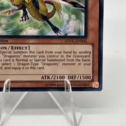 Yugioh Dragunity Arma Mystletainn SDDL-EN002 Super Rare 1st Ed LP - Image 5