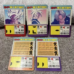 Dragon Ball Carddass Amada Card Set 5 Pieces Used - Image 2
