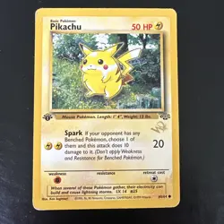 Pikachu GOLD W STAMP Pokemon Card Jungle 1st Edition 60/64 - Image 3