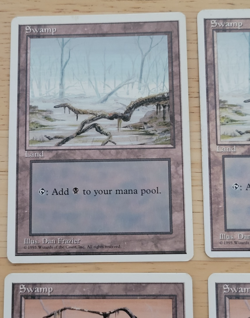 Magic The Gathering - Swamp Lot of 4 Fourth Edition - Card # 190 &192 - Image 2
